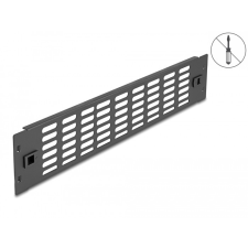 DELOCK Delock 19 hálózati kabinet panel szellőző nyílásokkal eszköz nélkül beszerelhető 2U fekete egyéb hálózati eszköz