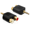 DELOCK Delock adapter audio sztereo jack 3.5 mm 3 pin apa > 2 x RCA (Cinch) anya