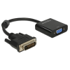 DELOCK Delock Adapter DVI-D 24+1-dugós csatlakozó > VGA-csatlakozóhüvely fekete