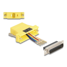 DELOCK Delock D-Sub 25-tűs dugó RJ45 anya összekötő adapter sárga kábel és adapter