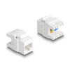 DELOCK Delock Eszközmentes, borított Keystone modul RJ45 anya - LSA Cat.6A mini