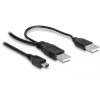 DELOCK DELOCK kábel 2x USB 2.0-A male > USB mini 5 pin 1m