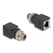 DELOCK Delock M12 adapter X-kódolt 8 tűs apa - RJ45 anya egyenes egyéb hálózati eszköz