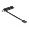 DELOCK Delock M.2 kulcs A+E - PCIe x16 NVMe adapter hajlított 20 cm hosszú kábellel