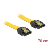 DELOCK DeLock SATA 6 Gb/s male straight > SATA male straight 70 cm yellow metal Cable (82813)