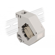 DELOCK DIN sín adapter Keystone modullal RJ45 anya Cat.6A LSA egyéb hálózati eszköz