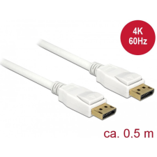 DELOCK DisplayPort 1.2/1.2a Összekötő Fehér 50cm 85507 kábel és adapter
