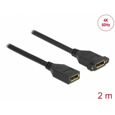 DELOCK DisplayPort 1.2/1.2a Összekötő Fekete 2m 87101 kábel és adapter