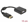 DELOCK DisplayPort 1.2/1.2a VGA/D-Sub Átalakító Fekete 15cm 61006