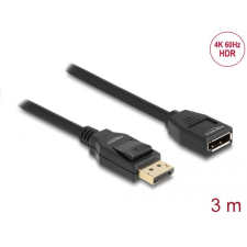 DELOCK DisplayPort 1.2 hosszabbító kábel 4K60Hz 3m (80003) (del80003) kábel és adapter