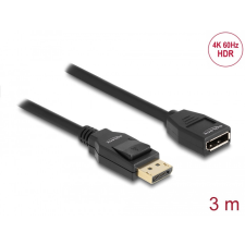  Delock DisplayPort 1.2 hosszabbító kábel 4K 60 Hz 3 m kábel és adapter