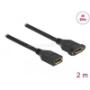 DELOCK DisplayPort 1.2 kábel csatlakozóhüvellyel - csatlakozóhüvellyel panelrögzítés 4K 60 Hz 2 m (DL87101)