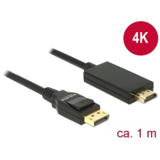 DELOCK Displayport 1.2 male &gt; High Speed HDMI-A male passive 4K 1m Black kábel és adapter