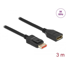 DELOCK DisplayPort bővítőkábel 8K 60Hz 3m (87072) (DE87072) kábel és adapter