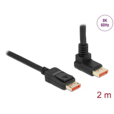  DeLock DisplayPort cable male straight to male 90° upwards angled 8K 60 Hz 2m kábel és adapter