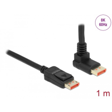 DELOCK DisplayPort kábel egyenes csatlakozódugóval - csatlakozódugóval 90 ívelt felfelé 8K 60 Hz 1 kábel és adapter
