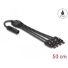 DELOCK DL4 szolár elosztó kábel 1 x dugó-4 x anya 50 cm fekete (88226)