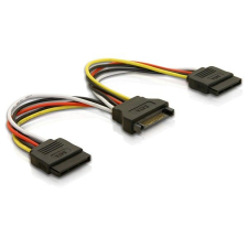 DELOCK DL60105 SATA (15tűs) 2db SATA HDD (egyenes) hálózati kábel (DL60105) kábel és adapter