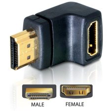 DELOCK DL65071 HDMI male -> HDMI female 90° lefelé elforgatott adapter (DL65071) kábel és adapter