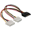 DELOCK DL65159 SATA 15 pin male -> 2x4 pin 20 cm-es Molex adapter (DL65159)