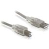 DELOCK DL82057 Cable USB 2.0 Type A(male) - Type B(male) 0.5m ezüst (DL82057)