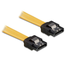 DELOCK DL82476 SATA sárga egyenes / egyenes csatl. (fémlappal) 20 cm-es összekötő kábel (DL82476) kábel és adapter