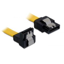 DELOCK DL82806 kábel SATA 6 Gb/s fém rögzítővel le / egyenes kábel 30 cm kábel és adapter