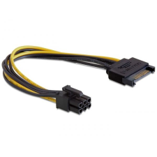 DELOCK DL82924 tápkábel SATA 15 pin -> 6 pin PCI Express (DL82924) kábel és adapter