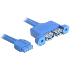 DELOCK DL82941 USB 3.0 pin fejes adapter 19 pin anya -> 2 x USB 3.0-A anya párhuzamos (DL82941) mobiltelefon kellék
