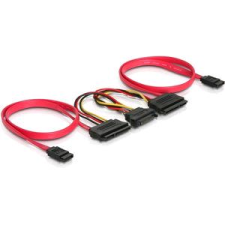DELOCK DL84239 SATA All-in-One cable for 2x HDD (DL84239) kábel és adapter