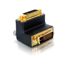 DELOCK - DVI 29 M/F adapter 90° fekete - 65173 kábel és adapter