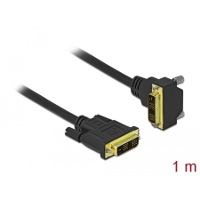 DELOCK DVI kábel 18+1 apa - 18+1 apa hajlított 1 m kábel és adapter