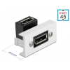 DELOCK Easy 45 DisplayPort modul 90 fokban hajlított, 22,5 x 45 mm