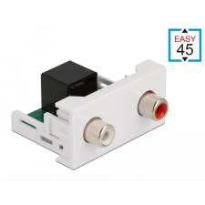 DELOCK Easy 45 modul, 2 x RCA anya - RJ45 anya port 22,5 x 45 mm egyéb hálózati eszköz