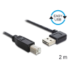 DELOCK EASY-USB 2.0 -A apa hajlított > USB 2.0-B apa kábel, 2 m