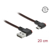 DELOCK easy-usb 2.0 cable type-a male to easy-usb type micro-b male angled left / right 0,2m black 85269