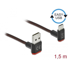 DELOCK EASY-USB 2.0 kábel A-típusú csatlakozódugó - USB Type-C csatlakozódugó 1.5m fekete (85277) (delock85277) kábel és adapter