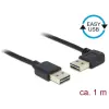 DELOCK EASY-USB 2.0 Type-A male > EASY-USB 2.0 Type-A male angled left / right 1m Cable  83464