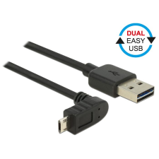 DELOCK EASY USB 2.0 Type-A -> Micro Type-B ívelt kábel 0,5m fekete (83849) (d83849) kábel és adapter