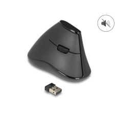 DELOCK Ergonomic Wireless Vertical Silent Mouse Black (12622) egér