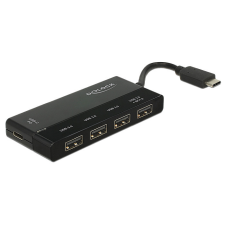 DELOCK External USB 3.1 Gen 1 Hub USB Type-C &gt; 4xUSB Type-A + 1xUSB Type-C PD hub és switch