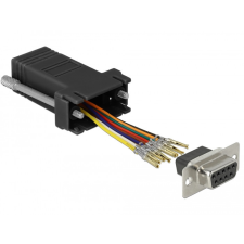 DELOCK Fekete Sub-D 9-tűs anya RJ45 anya összekötő adapter kábel és adapter