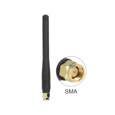  Delock flexibilis ISM (433MHz) antenna, 2.5dBI, gömbkarakterisztikájú, SMA csatlakozóval egyéb hálózati eszköz