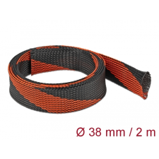 DELOCK Fonott kábelharisnya nyújtható 2 m x 38 mm fekete-piros (20753) asztali számítógép kellék