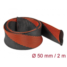 DELOCK Fonott kábelharisnya nyújtható 2 m x 50 mm fekete-piros egyéb hálózati eszköz