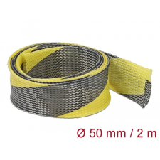 DELOCK Fonott kábelharisnya nyújtható 2 m x 50 mm fekete-sárga egyéb hálózati eszköz