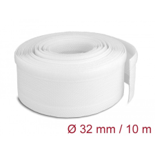 DELOCK Fonott kábelharisnya tépőzárral 10 m x 32 mm fehér egyéb hálózati eszköz