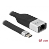 DELOCK FPC lapos csík kábel USB Type-C - Gigabit LAN 10/100/1000 Mbps 15 cm