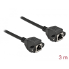 DELOCK Hálózat bővítő kábel S/FTP RJ45 anya - RJ45 anya Cat.6A, 3 m hosszú, fekete