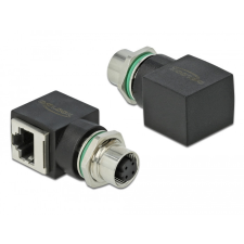 DELOCK Hálózati adapter M12 4 tűs D-kódolt anya - RJ45 anya egyéb hálózati eszköz